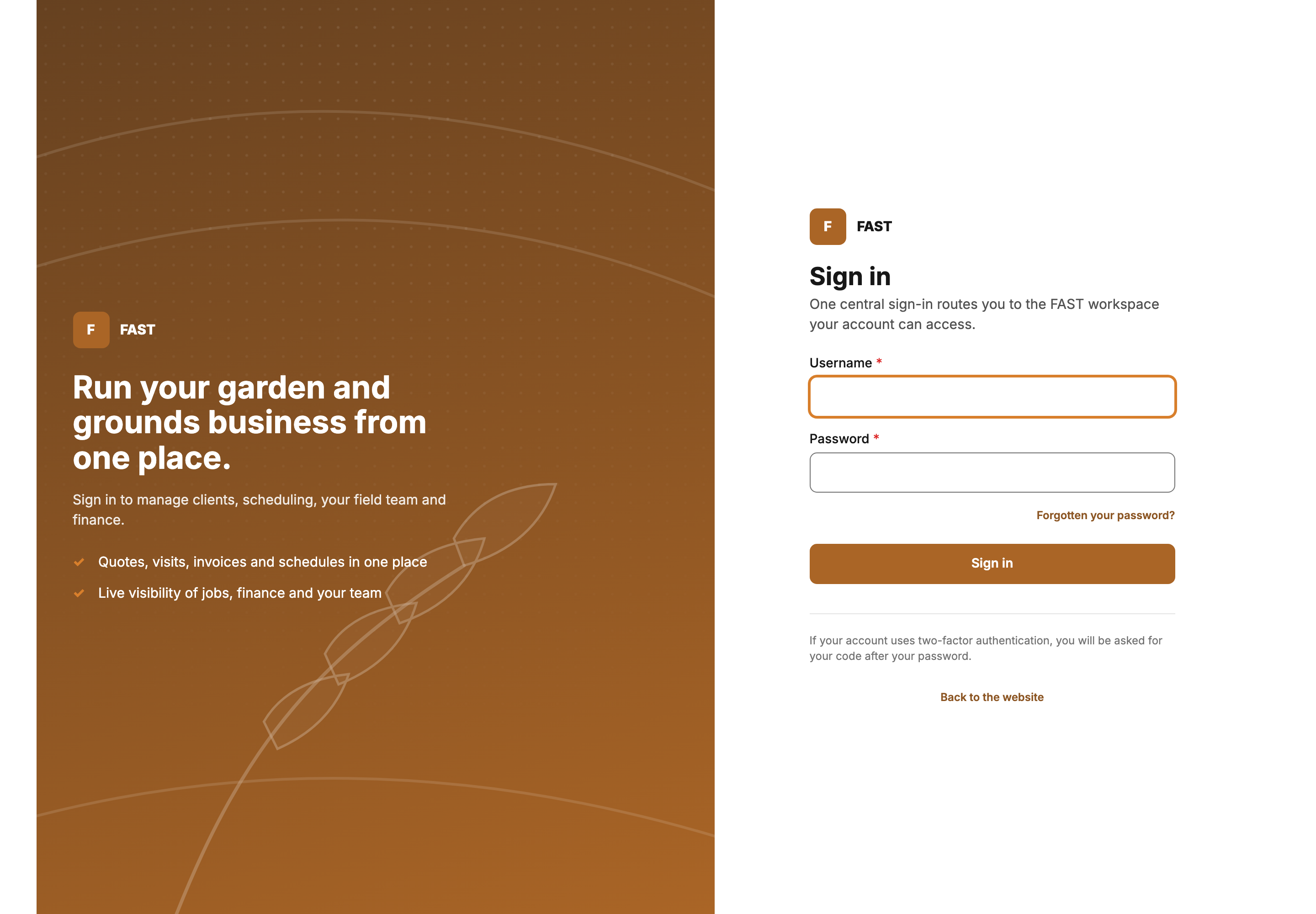 Sign in to FAST